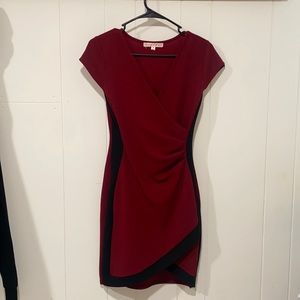 Crave Fame maroon and black dress
